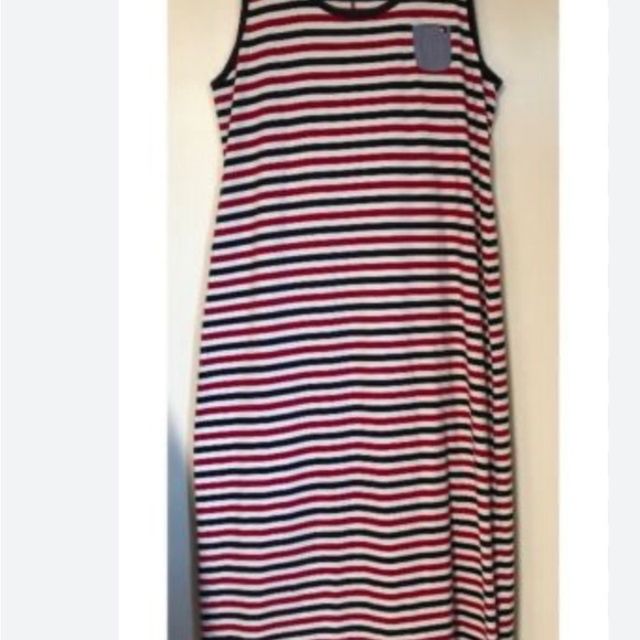 Tommy Hilfiger Striped Jersey Maxi Tank Dress - Picture 2 of 7